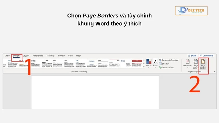 Cách tạo khung trong Microsoft Word bằng Page Borders