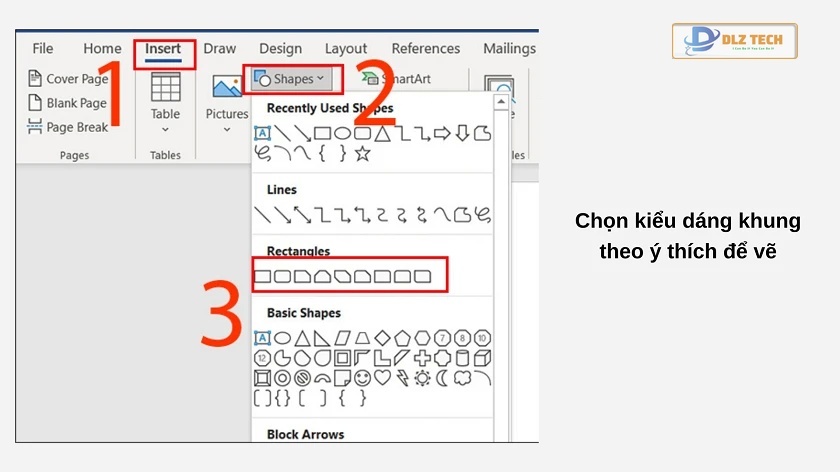 Cách kẻ khung trong Microsoft Word bằng Shape