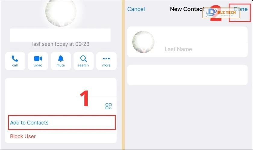 Nhấn chọn Add to contacts