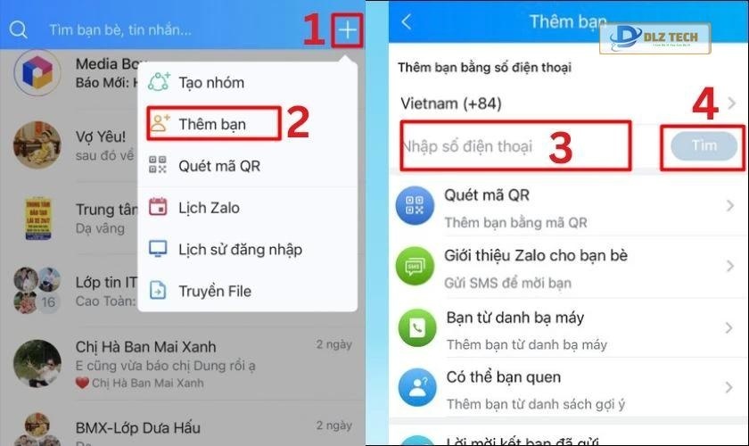 Nhấn Tìm và chọn Kết bạn
