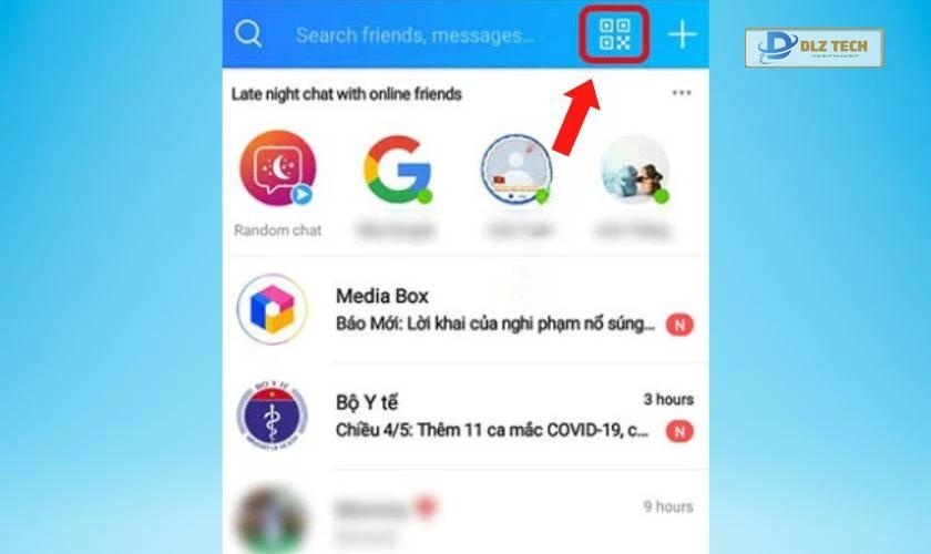 Chọn biểu tượng hình mã QR
