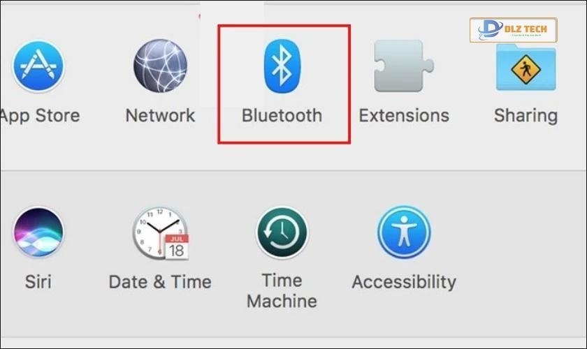 Nhấn vào Bluetooth để bắt đầu kết nối
