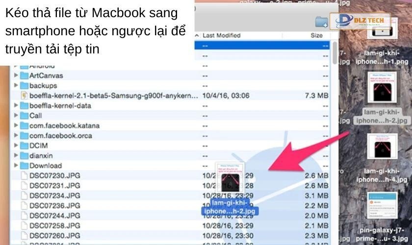 Chuyển file bằng Android File Transfer