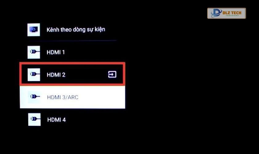 Chọn cổng vào HDMI