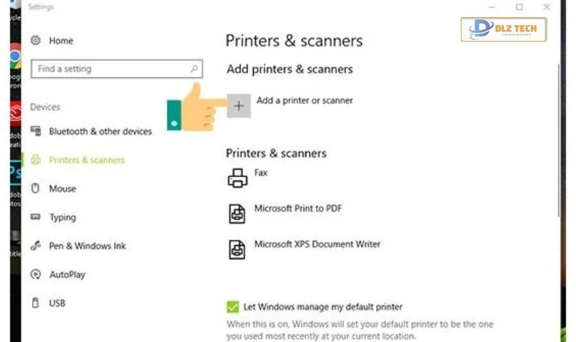 cách kết nối máy in với máy tính qua Printers and Scanners