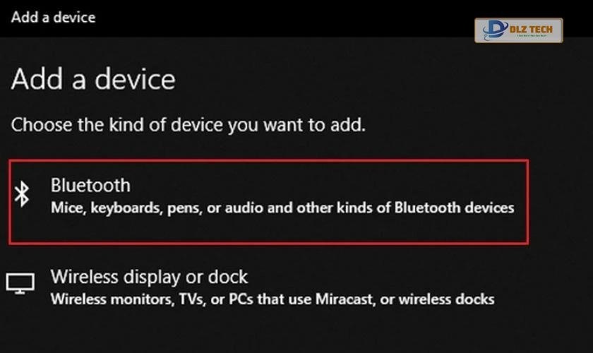 Nhấp vào mục Bluetooth và đợi laptop tìm kiếm tai nghe bluetooth