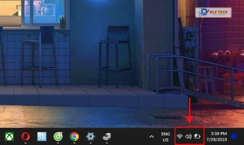 Truy cập vào Quick Settings nằm trên thanh Taskbar