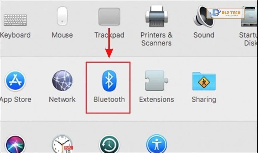Chọn Bluetooth trên Macbook để kết nối tai nghe