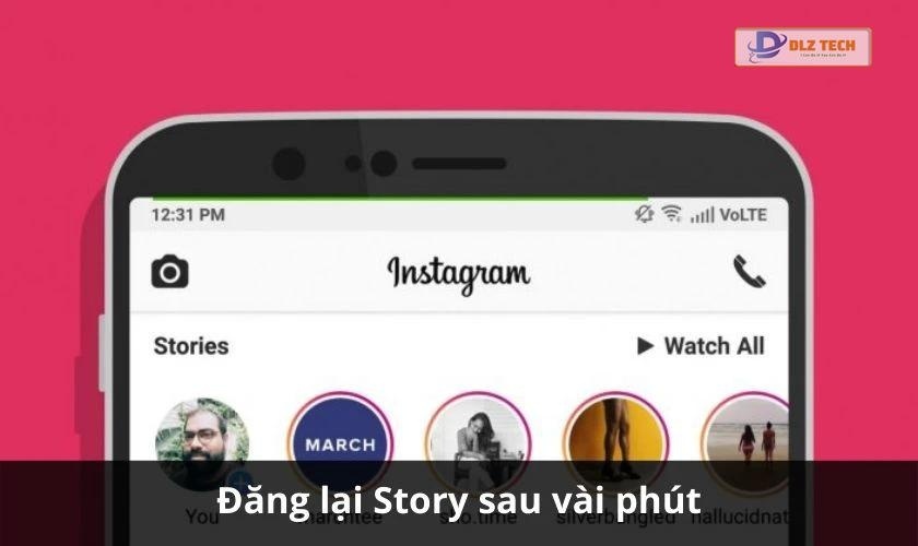 Đăng lại Story sau vài phút