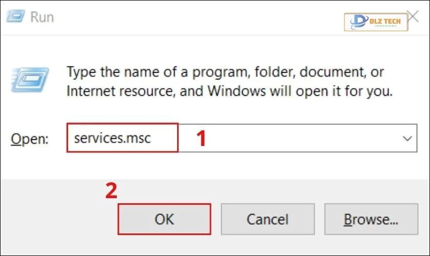Khởi động dịch vụ Bluetooth