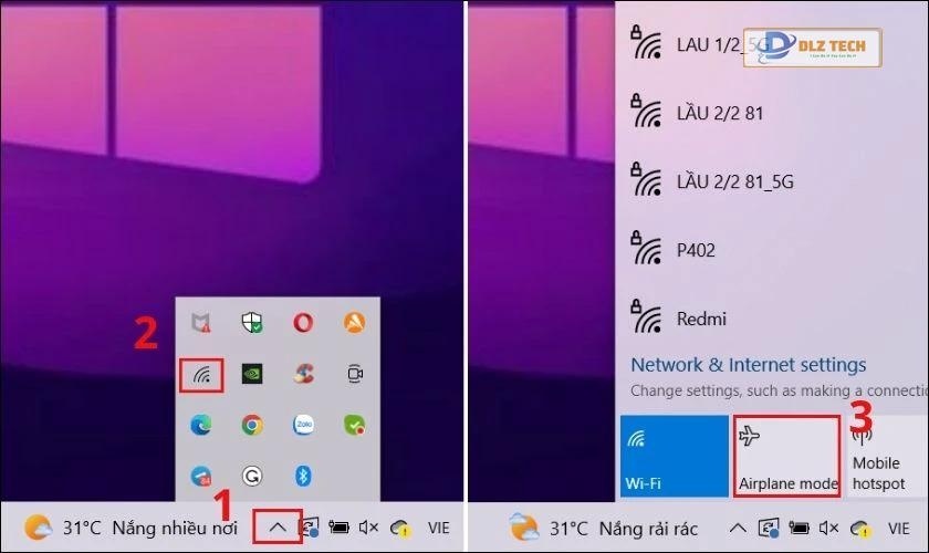 Tắt chế độ máy bay