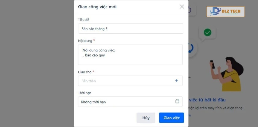 Tạo danh sách công việc