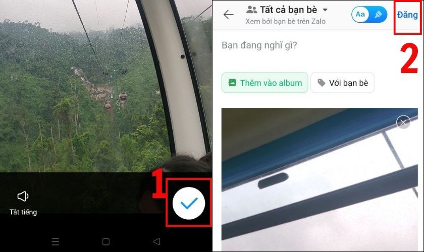 Đăng video lên Nhật ký Zalo từ Android