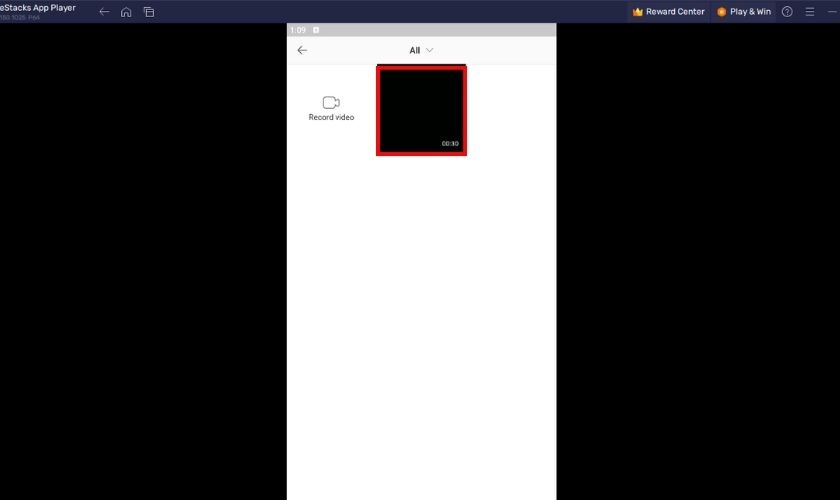 Chọn video để đăng lên Zalo