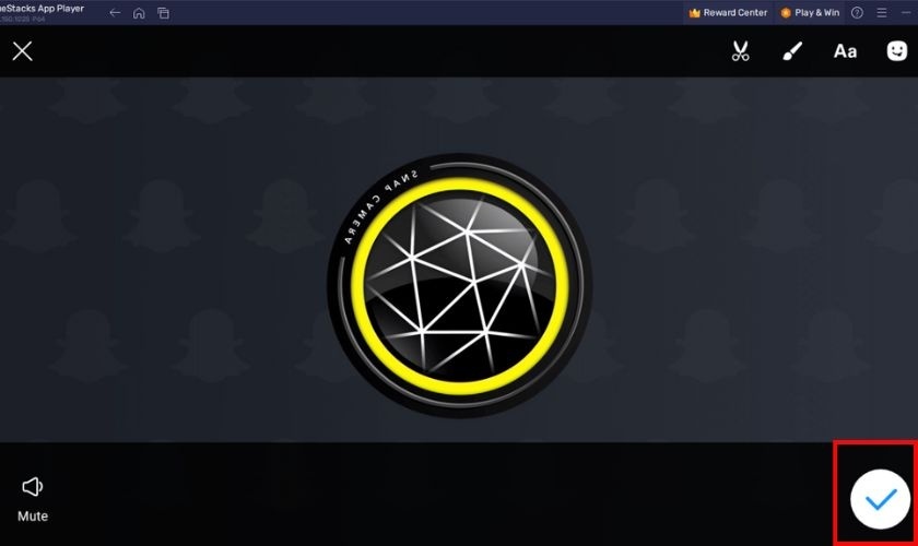 Nhấn vào chữ V để hoàn tất