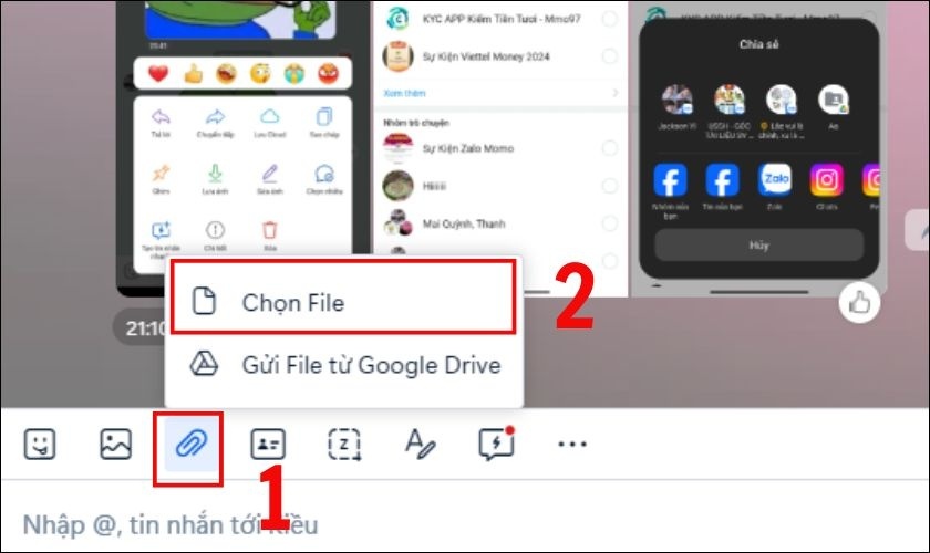 Gửi video HD qua cuộc trò chuyện trên Zalo máy tính