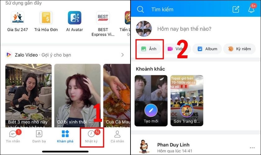 Cách đăng ảnh lên nhật ký Zalo đơn giản trên iPhone