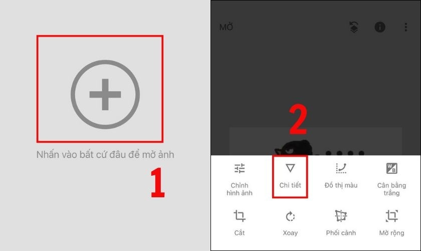 Chỉnh sửa ảnh sử dụng Snapseed