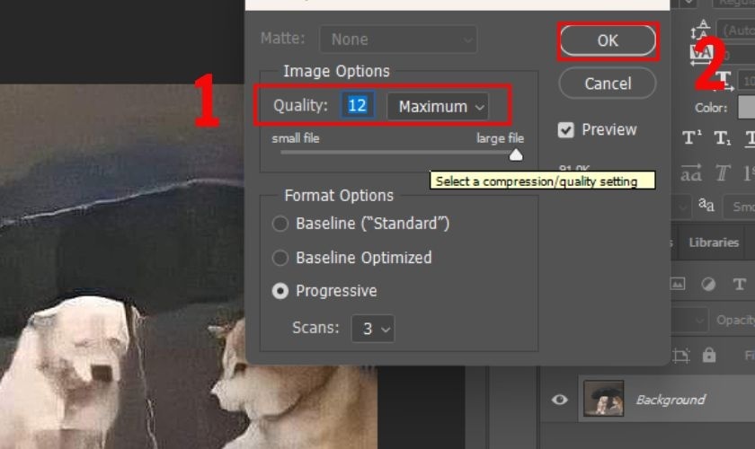 Lưu ảnh với chất lượng cao nhất trên Photoshop