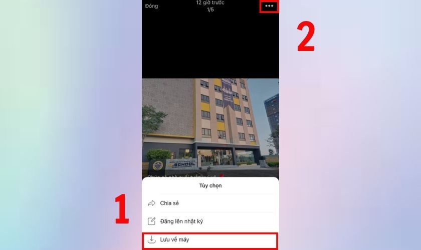 Lưu và tải ảnh, video trên Zalo điện thoại