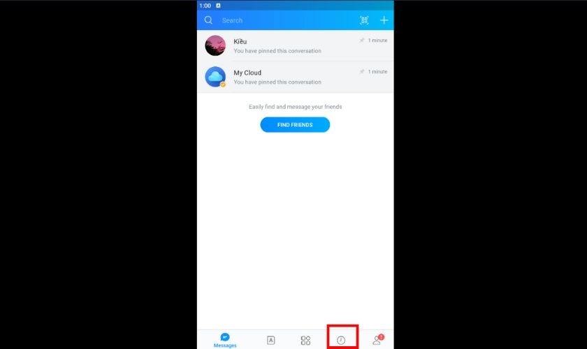 Nhấn vào biểu tượng Nhật ký