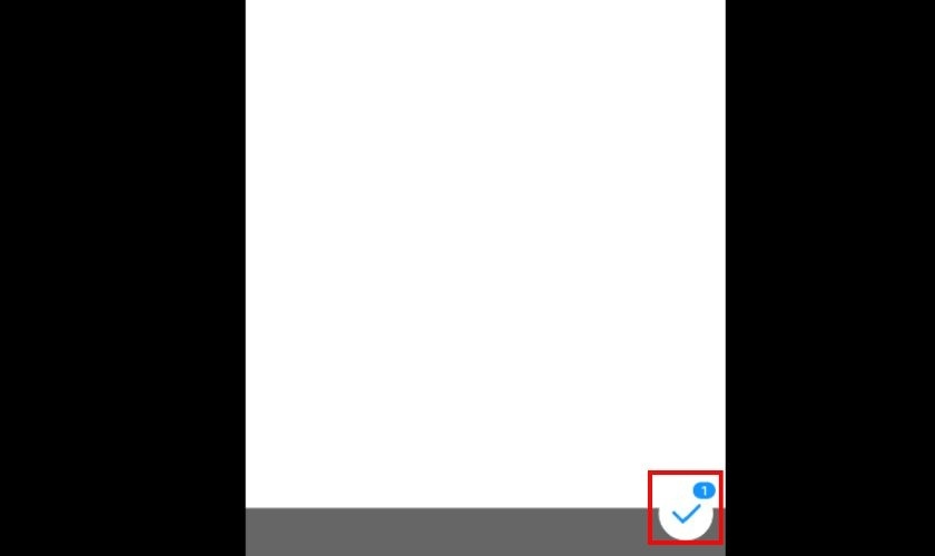 Chọn ảnh và nhấn chữ V