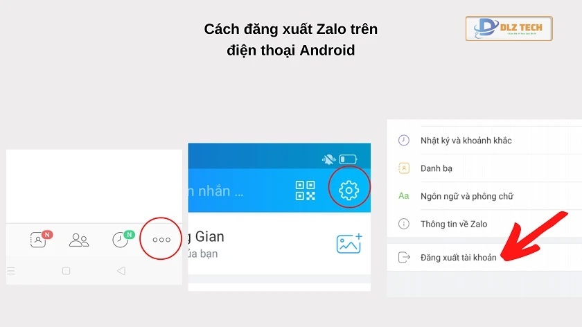 Cách đăng xuất Zalo trên điện thoại Android