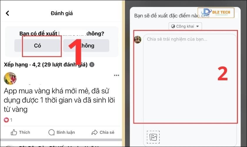 Chọn Có ở mục đề xuất