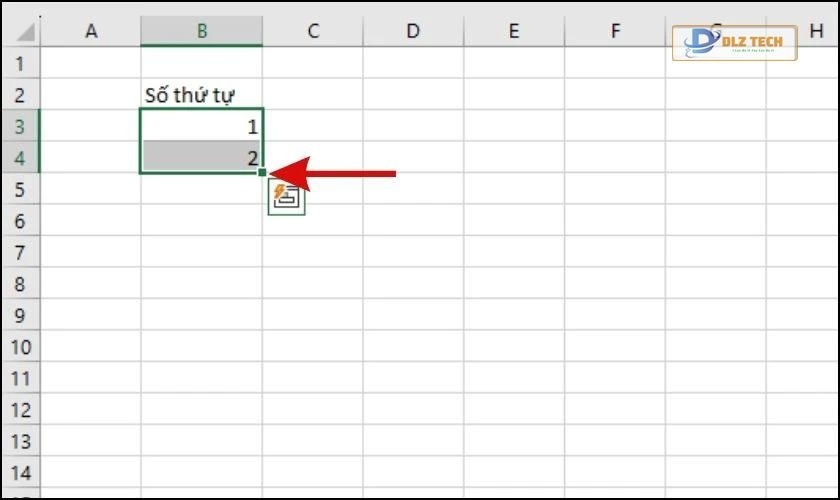 cách đánh số thứ tự nhanh trong excel
