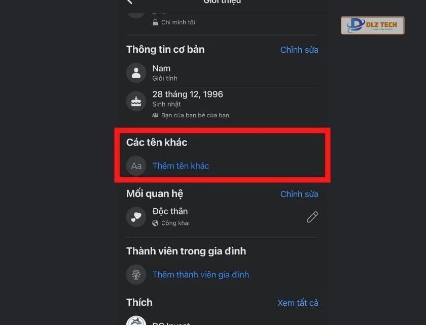 Thêm tên khác ở mục 