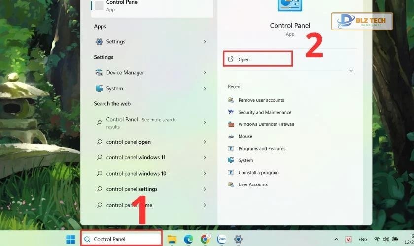 Đặt mật khẩu máy tính với Control Panel