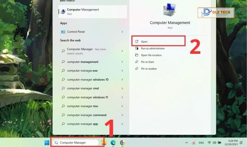 Đặt mật khẩu máy tính với Computer Management