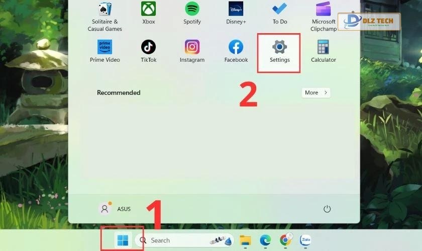Hướng dẫn cài đặt mật khẩu máy tính Win 11 qua Windows Settings