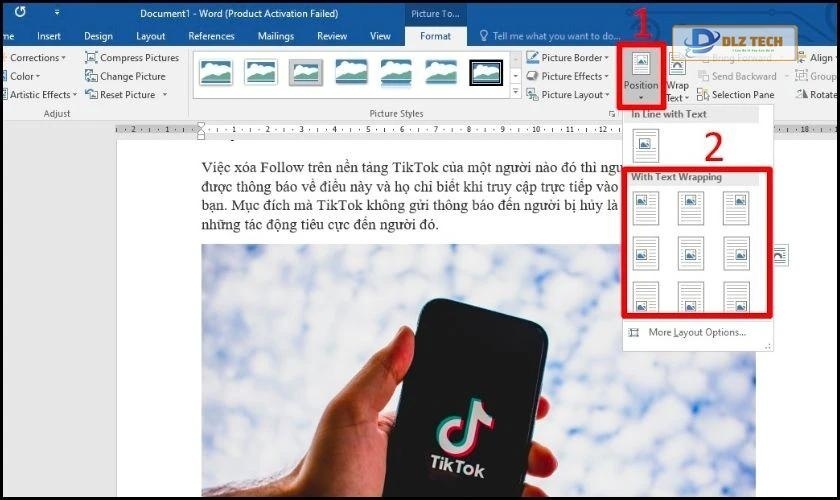 Chọn thuộc tính vị trí hình ảnh