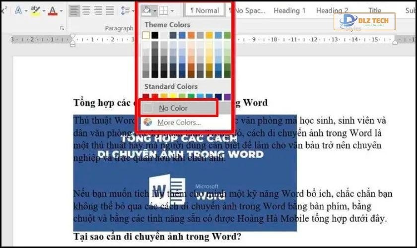 Hình ảnh bị che bởi màu nền văn bản