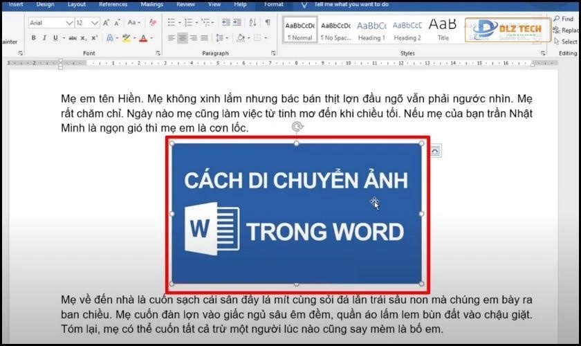 Hướng dẫn di chuyển ảnh bằng chuột