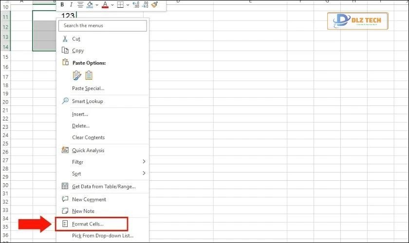 định dạng số 0 trong Excel