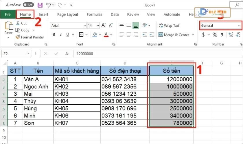 cài đặt định dạng số trong excel