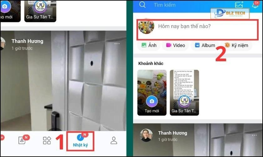 Hướng dẫn đổi kiểu chữ khi tạo nhật ký trên Zalo