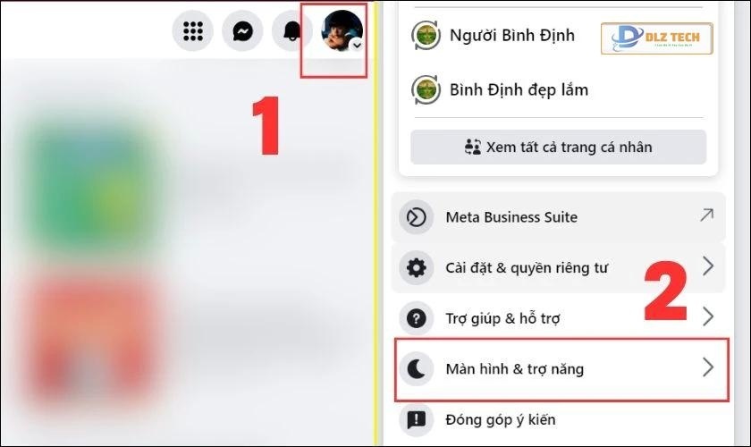 Cách đổi giao diện trên Facebook sang nền tối bằng máy tính