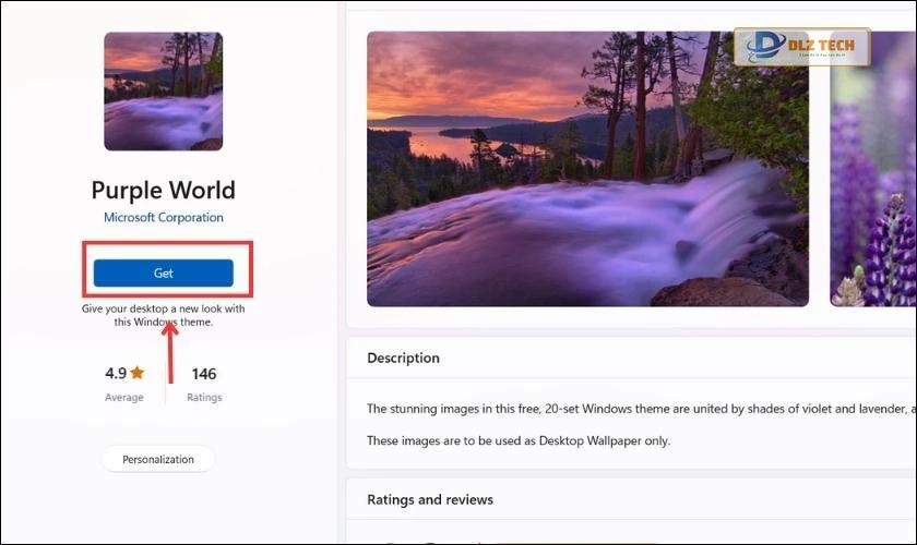 Bấm Get để tải về