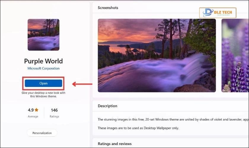 Bấm Open để hoàn tất