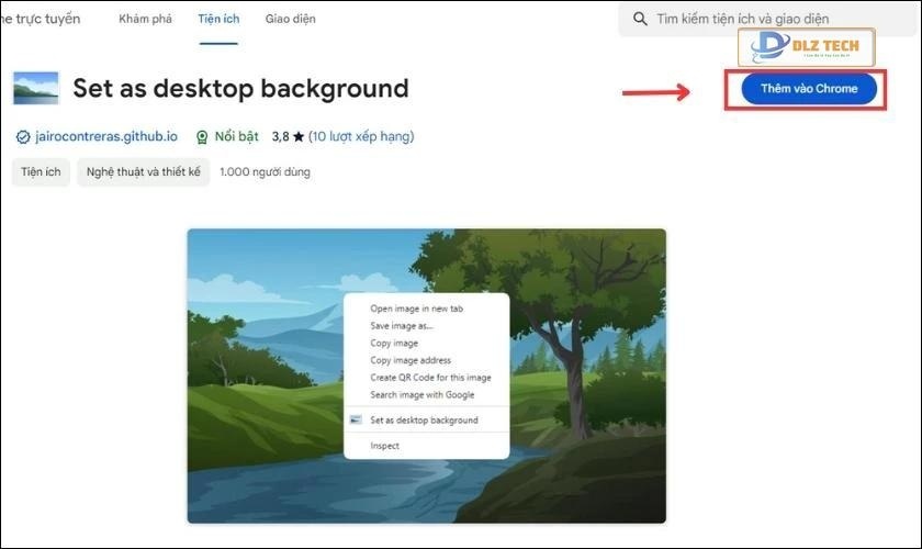 Cách đổi hình nền qua Chrome