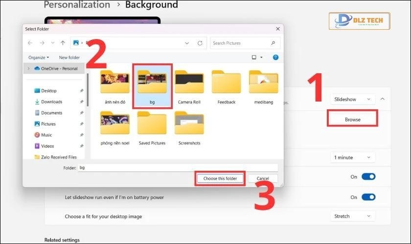 Chế độ Slideshow