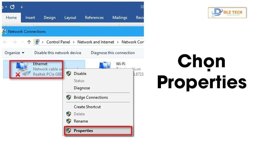 Thao tác trên Properties