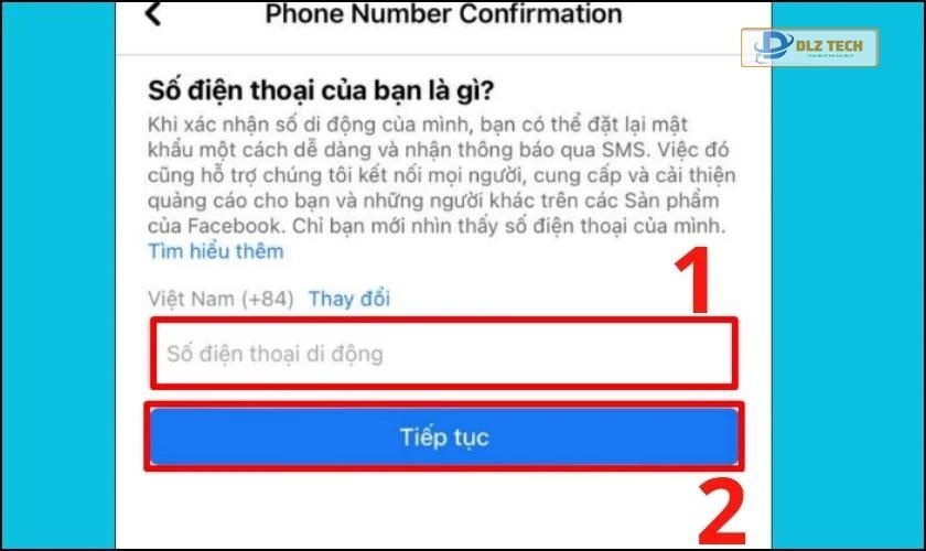 Nhập số điện thoại mới