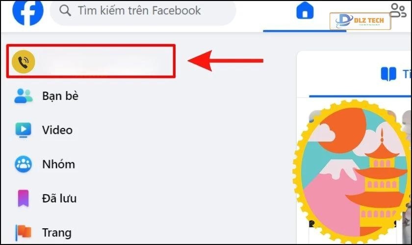 Chọn vào biểu tượng avatar ở góc phía trên bên trái màn hình