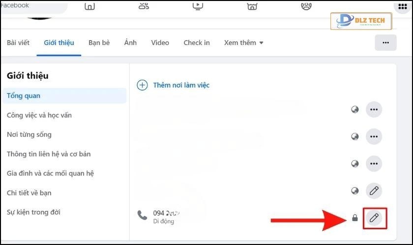 Chọn vào biểu tượng Chỉnh sửa