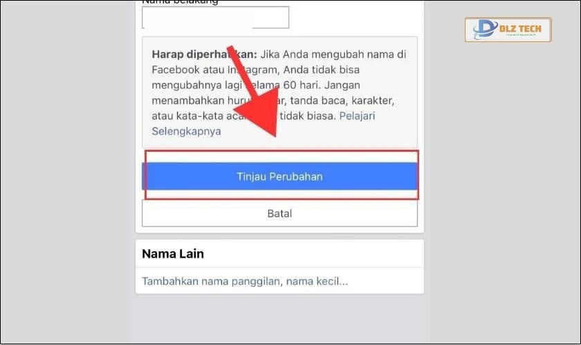 Chọn Tinjau Perubahan