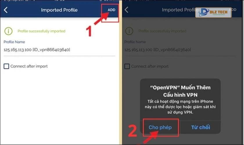Cho phép cấu hình VPN trên OpenVPN